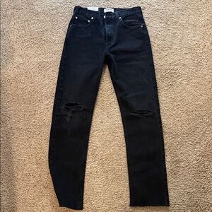 Agolde Dark Denim High-Rise Jeans
